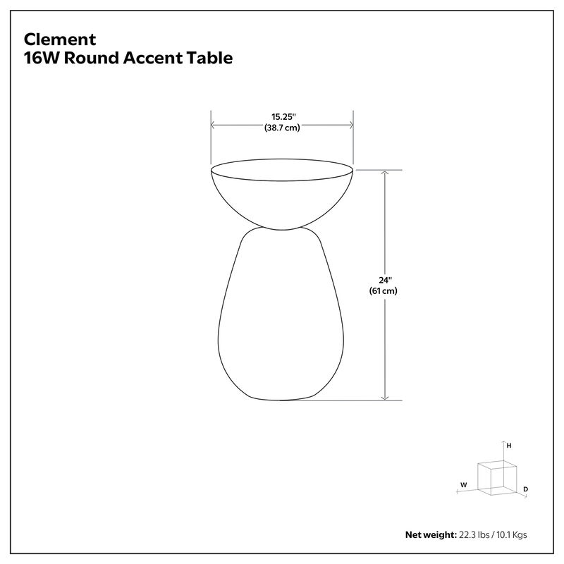 Simpli Home Clement Cast Aluminum Side Table image number 8