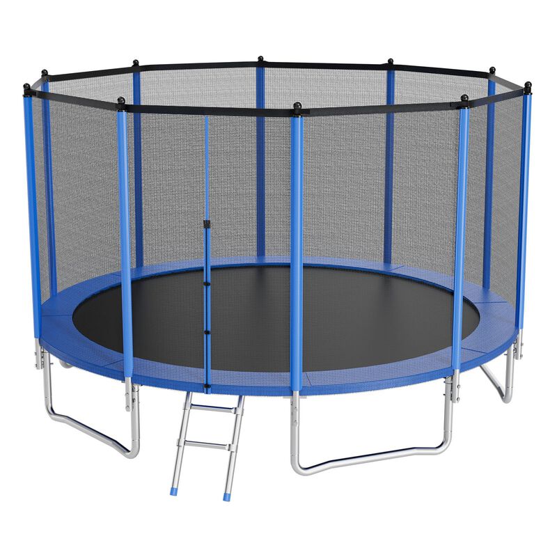Heavy Duty Outdoor Trampoline with Enclosure Net, Round Backyard Trampoline for Kids & Adults image number 0