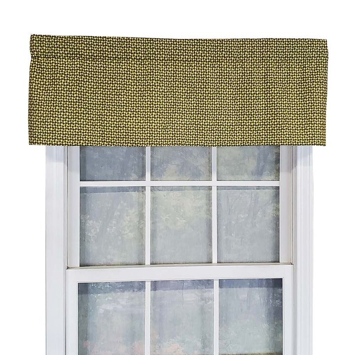 RLF Home Cabana Trellis Window Treatment Tailored Valance 3" Rod Pocket 50" x 14" Yellow