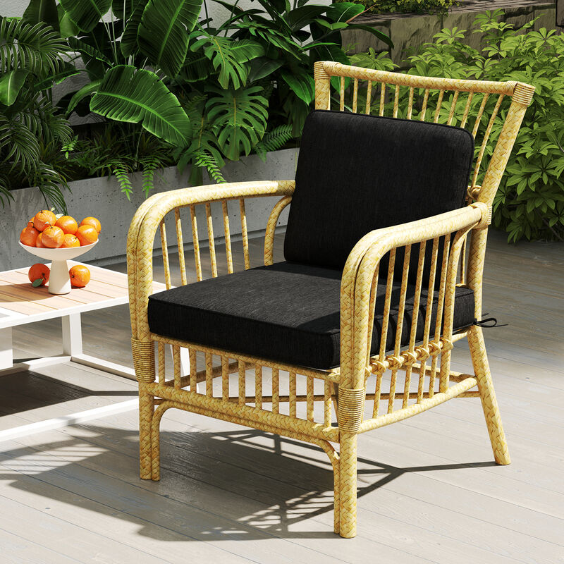 2-Pack Outdoor Patio Chair Cushions &ndash; Removable & Washable Covers