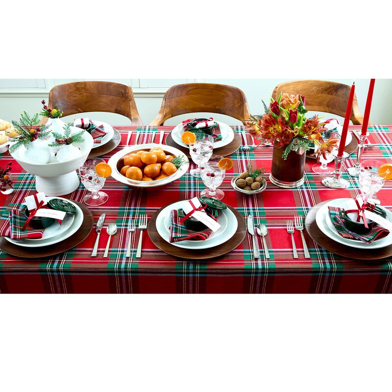 Linen Tablecloth - Madras Holiday Plaid image number 3