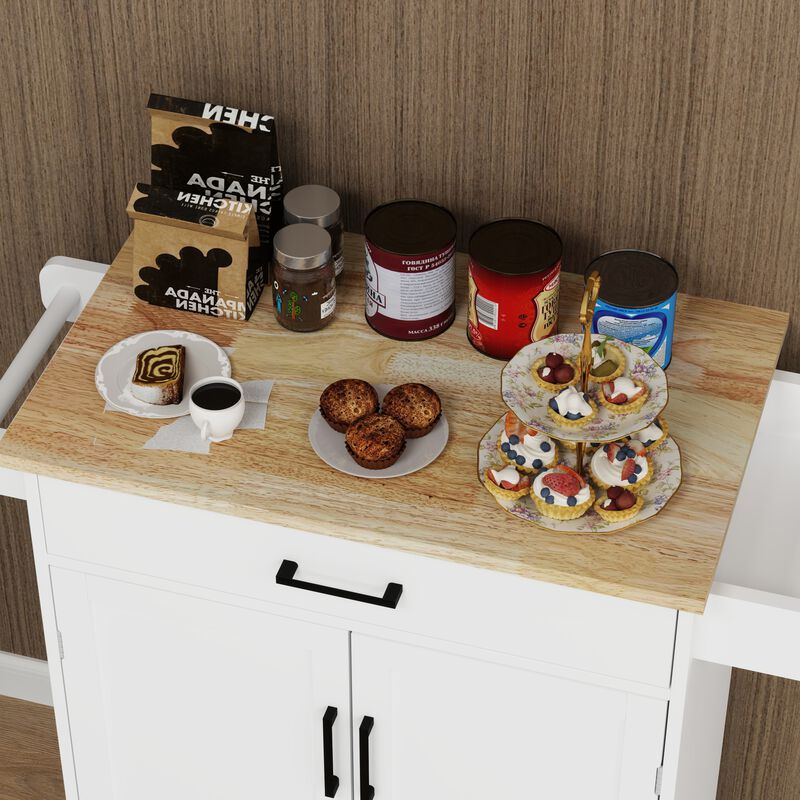 Kitchen Island Rolling Cart image number 8