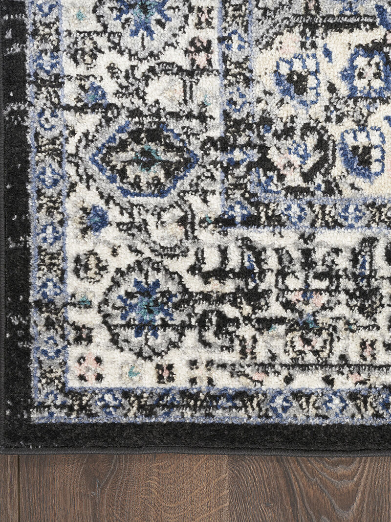 Passion PSN03 Black/Ivory 1'10" x 2'10" Rug