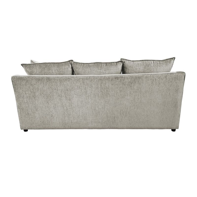 New Classic Furniture Sylvie Polyester Upholstered Sofa in Light Gray
