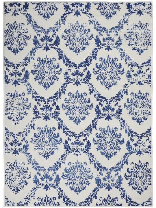Whimsicle WHS01 Ivory/Navy 6' x 9' Rug
