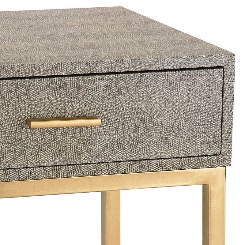 Shagreen Grey Accent Table