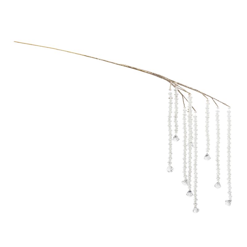 Set of 2 Hanging Prism Picks &ndash; Decorative Branch Sprays with Crystal Accents for Christmas Trees, Wreaths, and Centerpieces