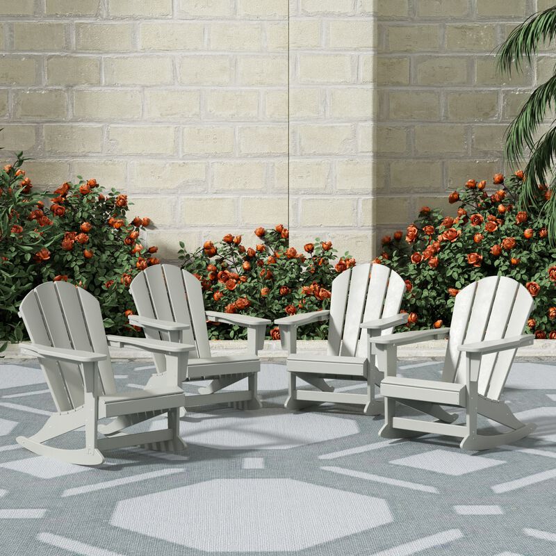 WestinTrends Outdoor Rocking Poly Adirondack Chair (Set Of 4)