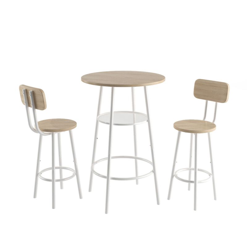 Shroce 3‑Piece Industrial Bar Table Set image number 0