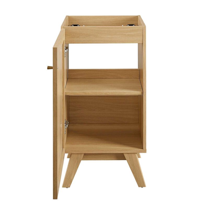 Modway Soma Rattan Weave Bathroom Vanity Cabinet (Sink Basin Not Included), 18 Inch, Oak image number 7