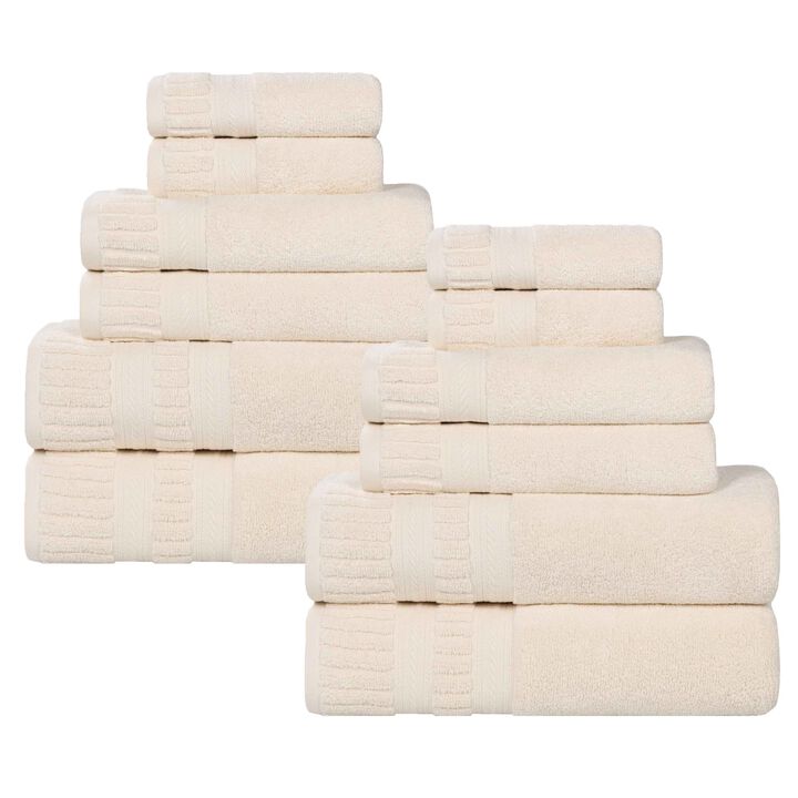 Zero Twist Cotton Towel Set Medium Weight Quick Dry Bath Towels