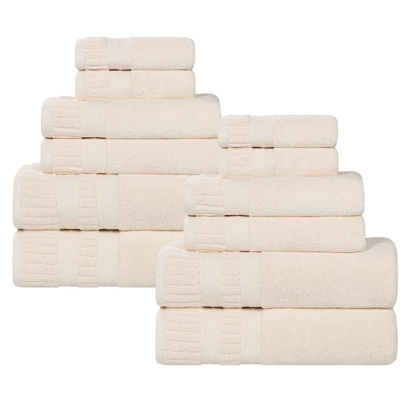 Zero Twist Cotton Towel Set Medium Weight Quick Dry Bath Towels image number 0