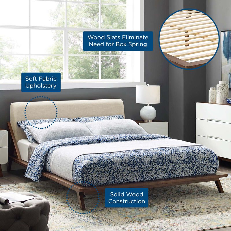 Modway - Luella Queen Upholstered Fabric Platform Bed image number 5