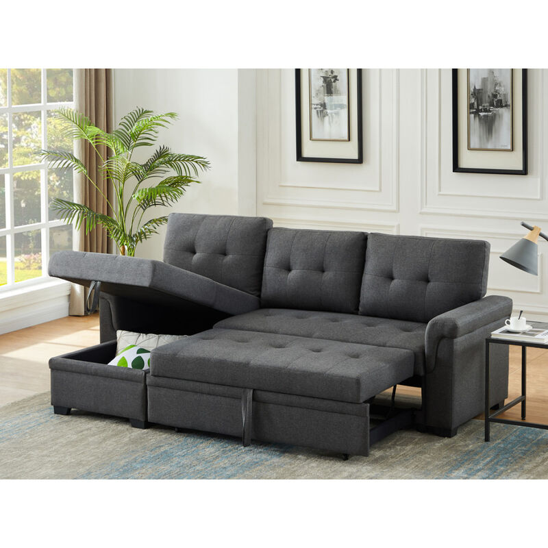 Streamdale Reversible Sleeper Sectional Sofa with Storage Chaise