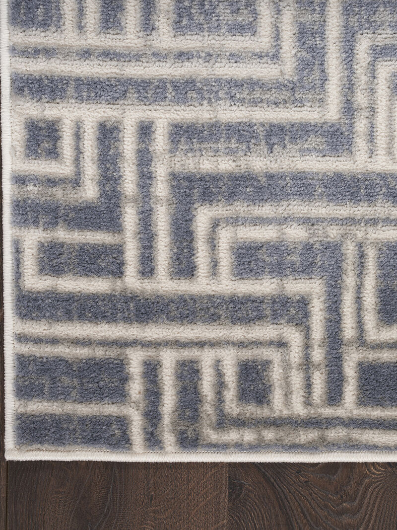 Serenity Home SRH04 Blue/Ivory 2'2" x 7'6" Rug image number 2