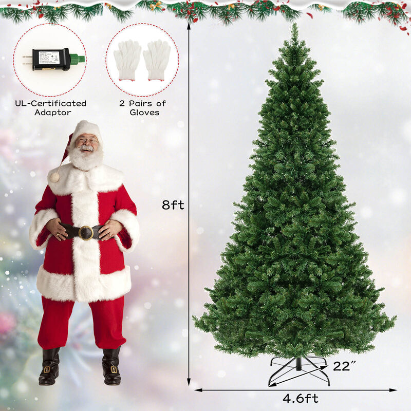 Pre-Lit Hinged Christmas Tree with Warm White LEDs and Realistic PVC Branches image number 4