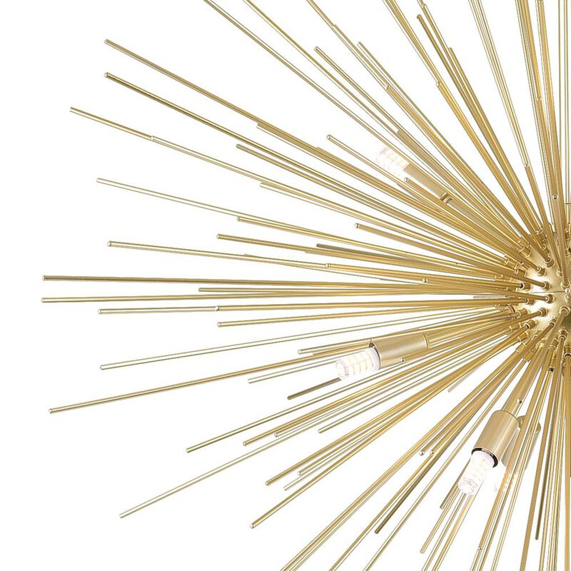 CWI Lighting Savannah 9 Light Chandelier With Gold Leaf Finish