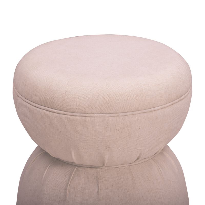 Tomlin Cream Performance Chenille Game Table and Ottoman Set image number 2