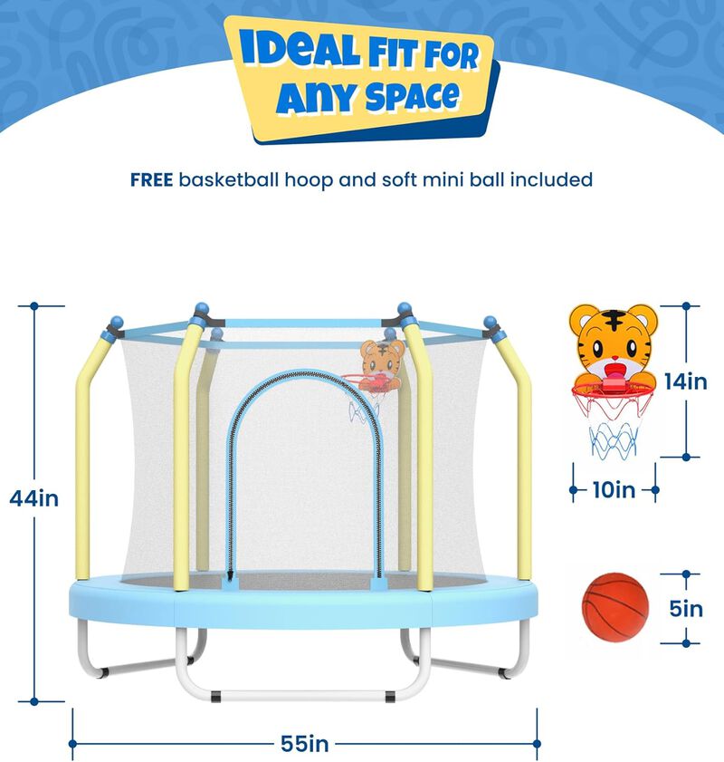 Kids Trampoline 55" image number 2