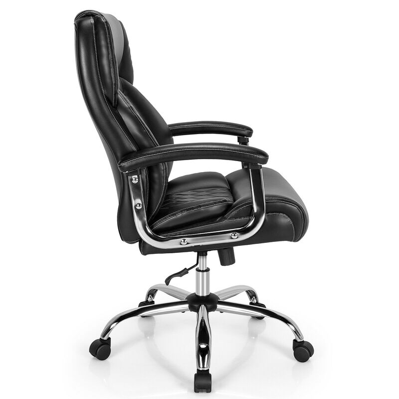 Height Adjustable Big and Tall Office Chair Computer Desk Chair with Metal Base