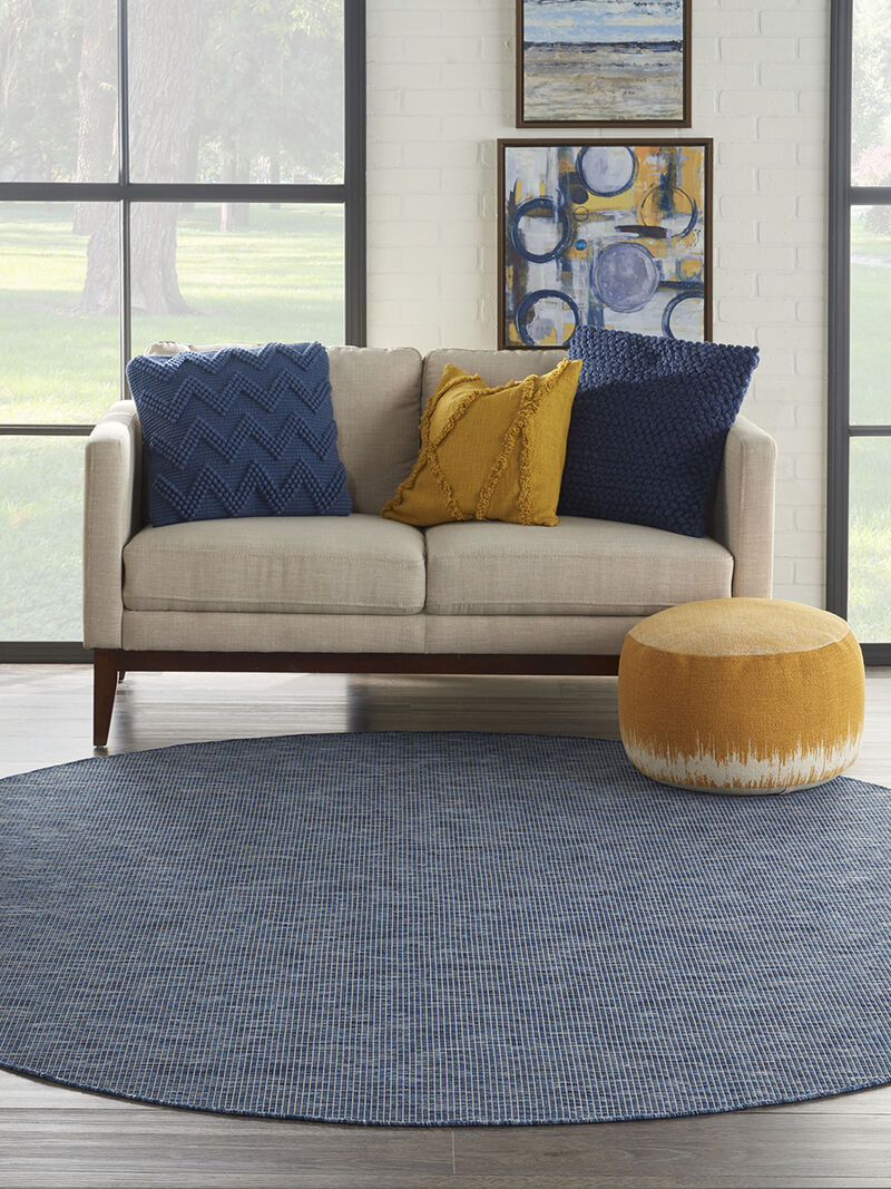 Positano POS01 Navy/Blue 8' x Round Rug image number 9