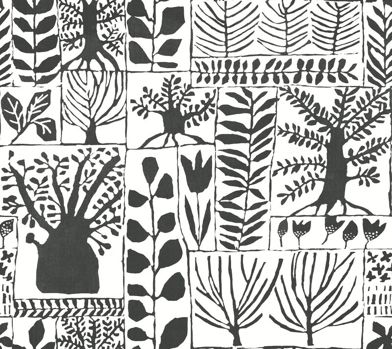Primitive Trees Black & White Wallpaper image number 0
