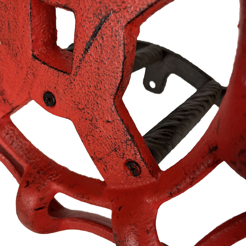 Faucet Spigot Hose Holder - Red Cast Iron - Rustic Outdoor Decor, Holds 75 Feet image number 3