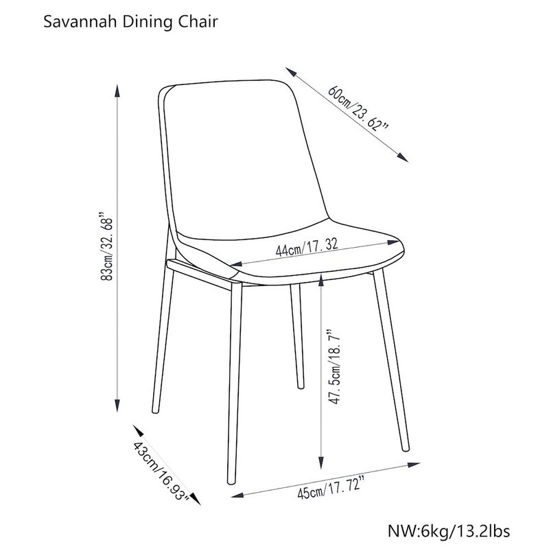 Simpli Home Savannah Dining Chair ( Set Of 2 ) In Natural Linen Look Fabric