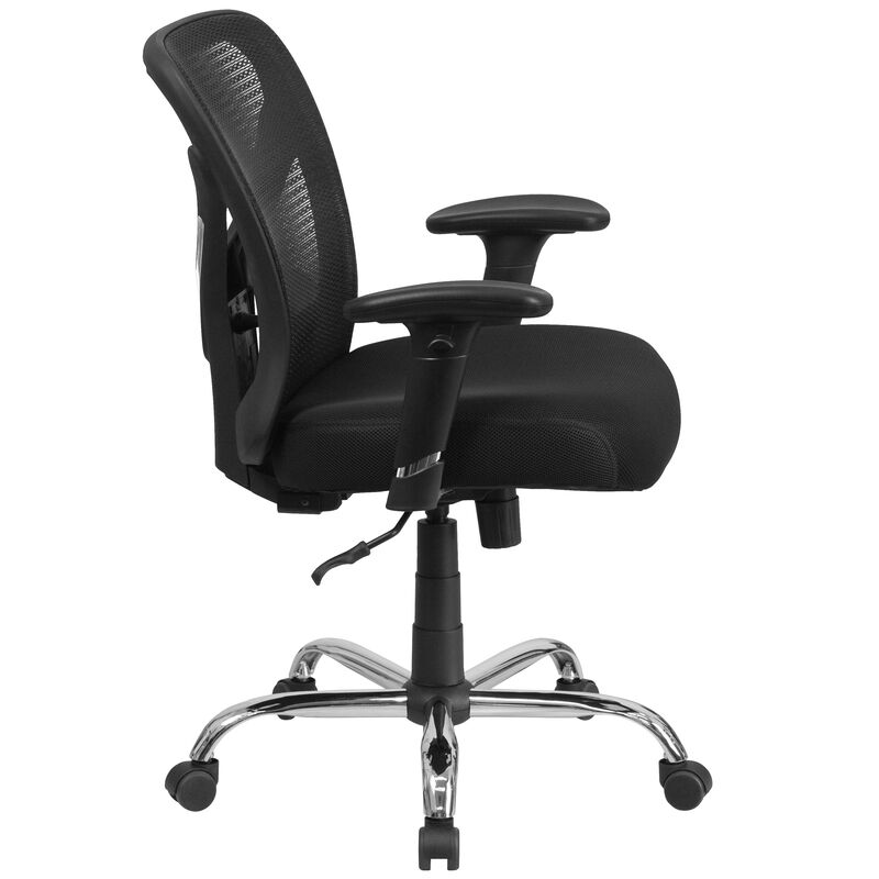 Big & Tall Office Chair | Adjustable Height Mesh Swivel Office Chair with Wheels image number 9
