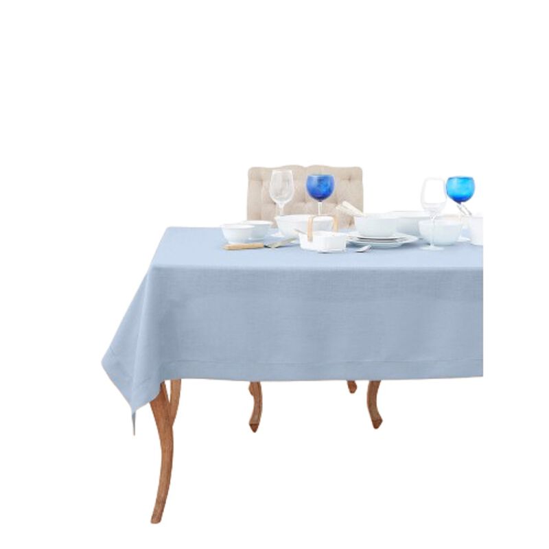 Solino Home 100% Pure Linen Tablecloth - Classic Hemstitch