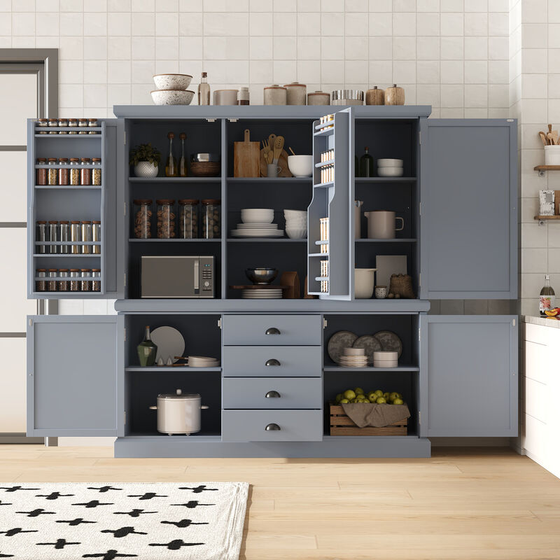 Merax Freestanding Kitchen Pantry Cabinet with Drawers & Adjustable Shelves image number 1