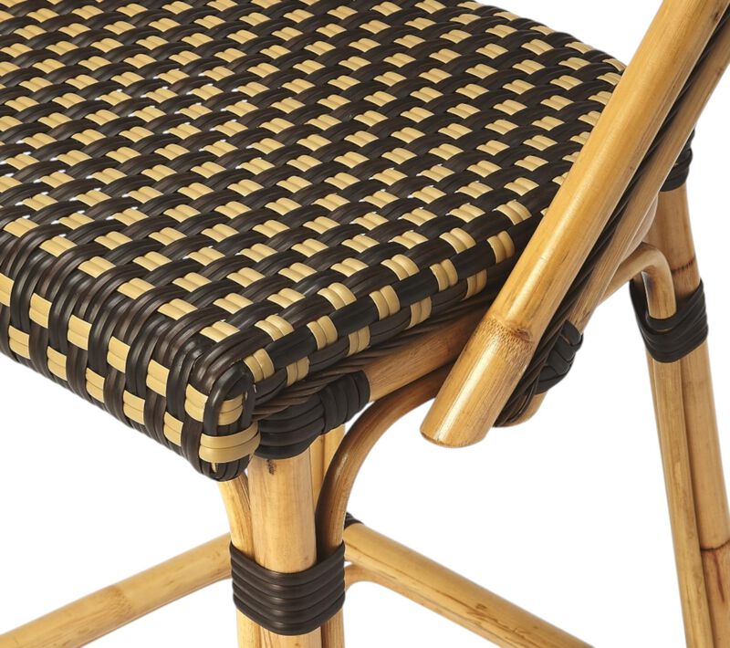HomeRoots 26" Brown And Natural Rattan Counter Height Bar Chair image number 5