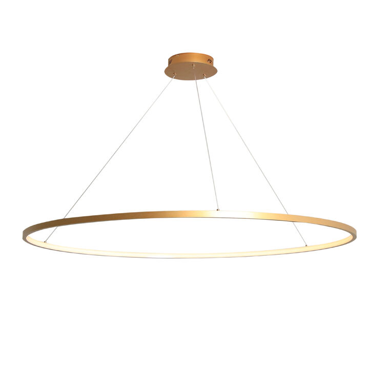 45.3 inch Circle Chandelier Round Kitchen Island Pendant Remote Dimmable