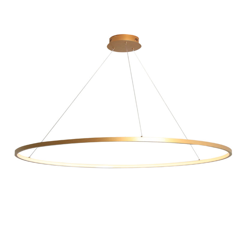 45.3 inch Circle Chandelier Round Kitchen Island Pendant Remote Dimmable image number 0