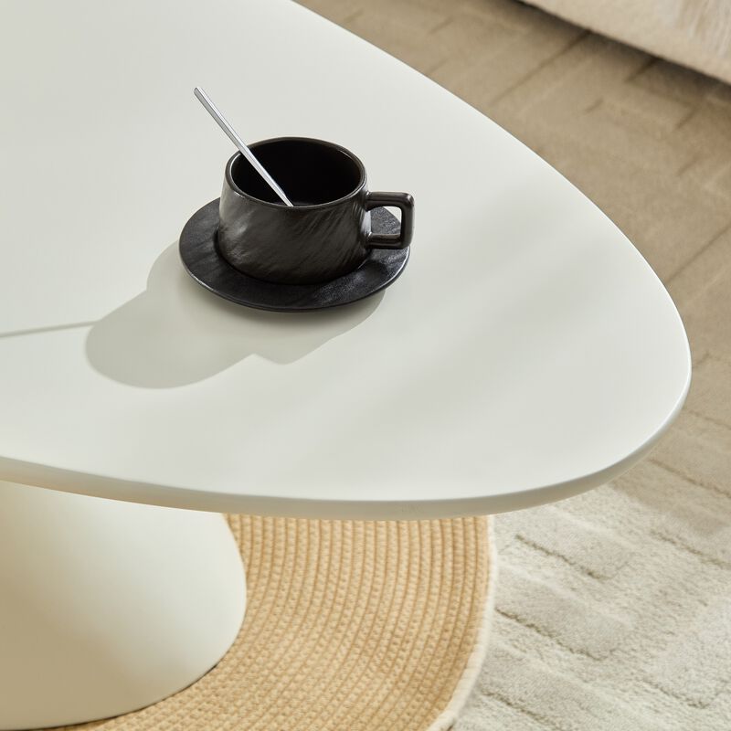 Glibop Lucky Stone-shaped Elliptical Coffee Table image number 6