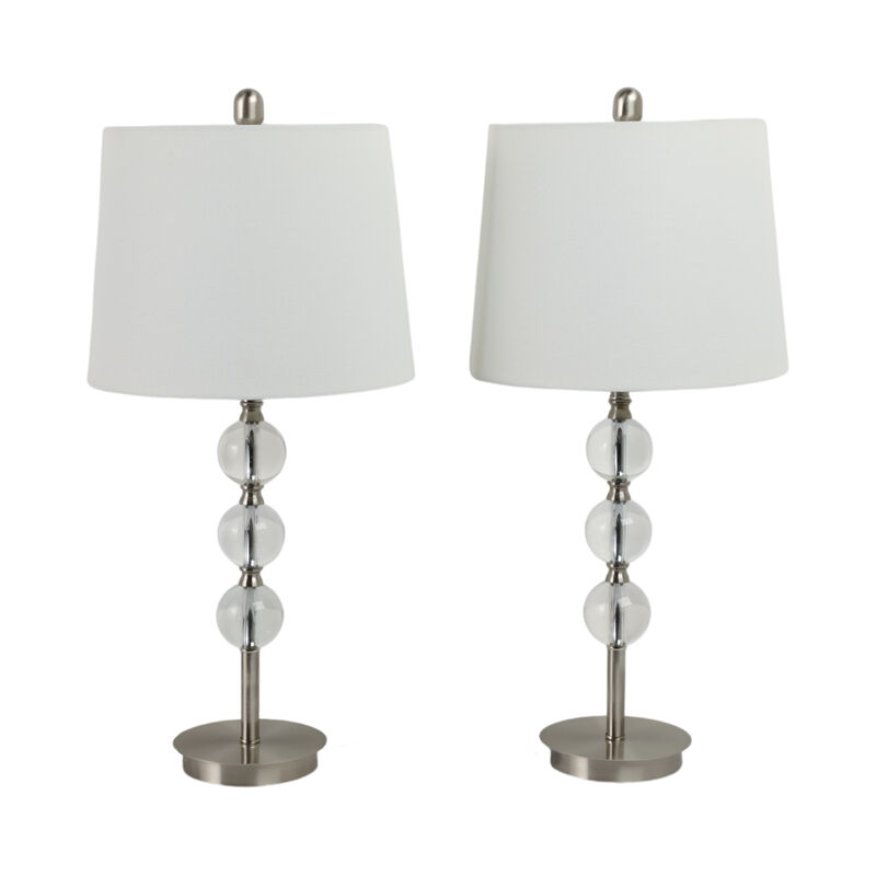 S/2 Crystal 27" Table Lamps image number 2