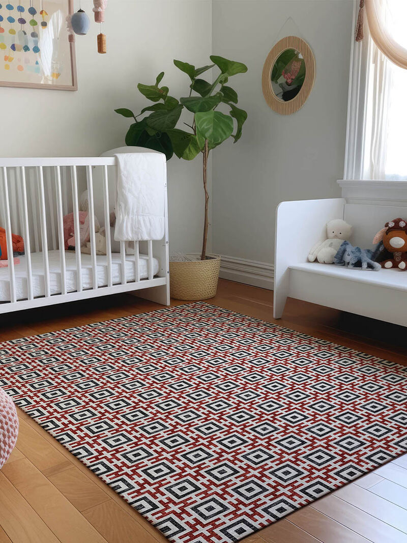 Marlo MO1 Red 2'3" x 7'6" Rug