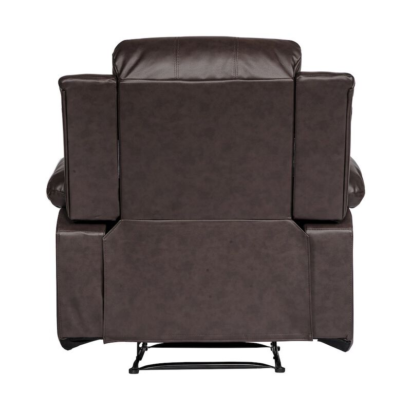 Lexicon Cranley Faux Leather Reclining Chair In Brown