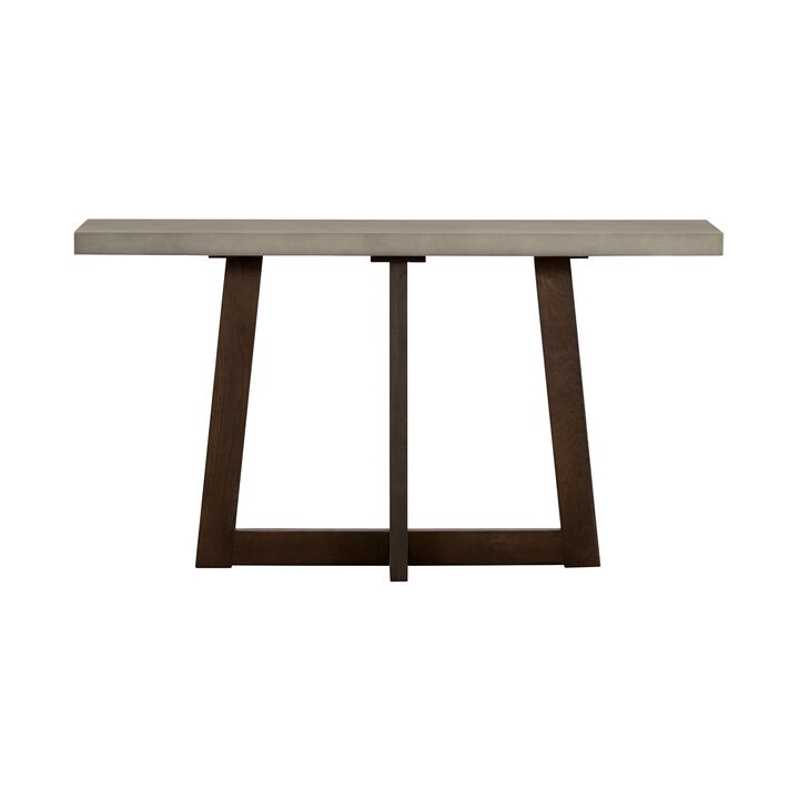 Elodie Grey Concrete and Dark Grey Oak Rectangle Console Table