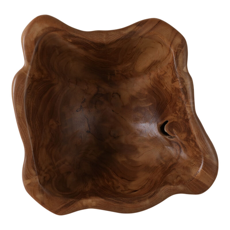13x6" Teak Wood Bowl, Natural image number 5