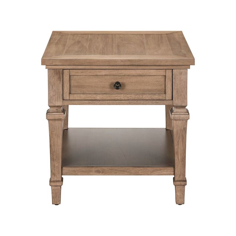 Liberty Furniture Haven Hills End Table for Living Room Traditional - Camel Beige Birch Wood image number 2