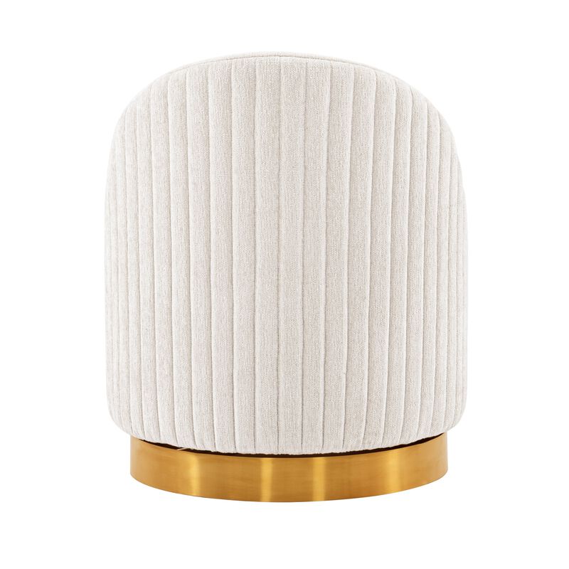 Leela Cream Swivel Accent Chairs (Set of 2)