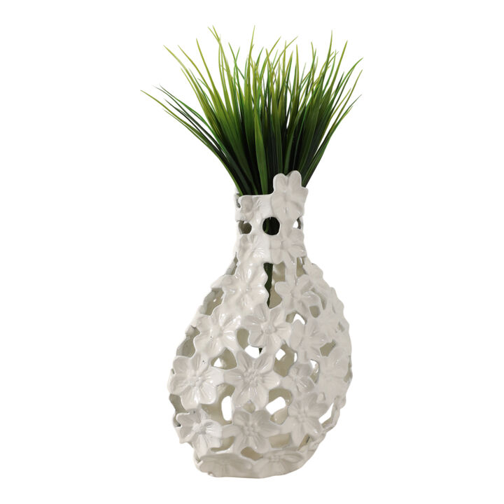 12x9 Cut-out Flower Metal Vase
