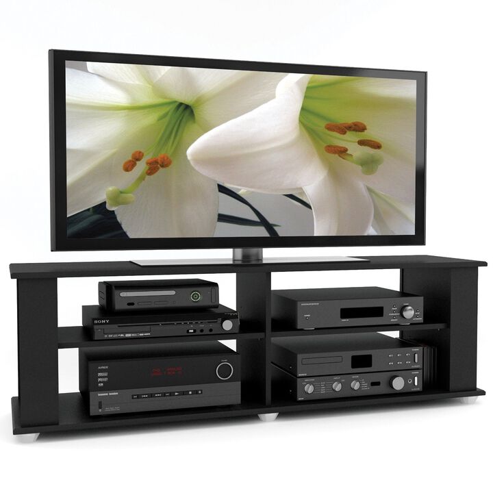 Hivvago Modern Black TV Stand - Fits up to 68-inch TV