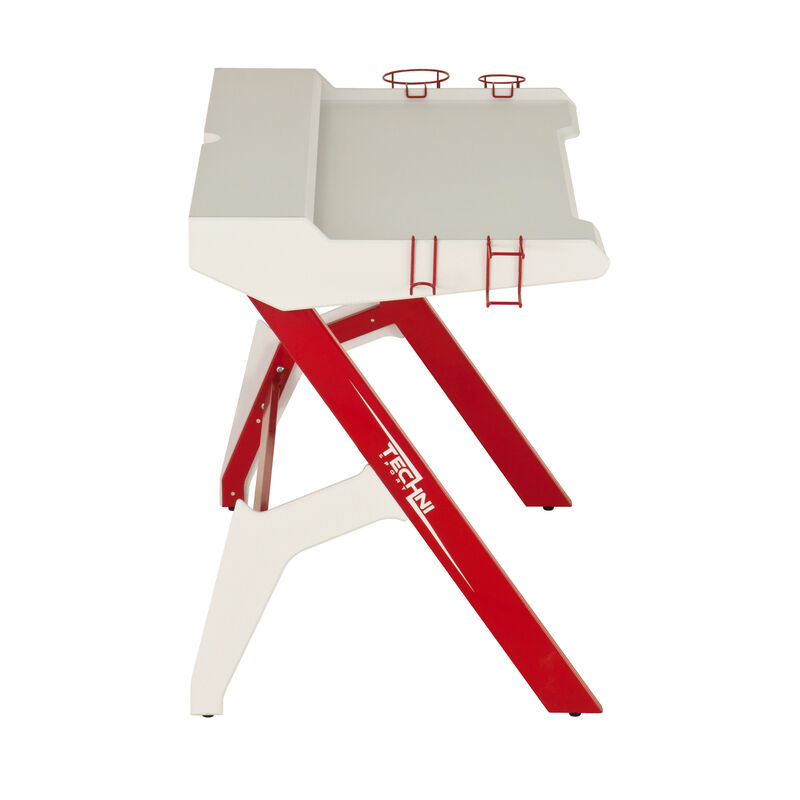 Streamdale Carbon Computer Gaming Desk With Shelving