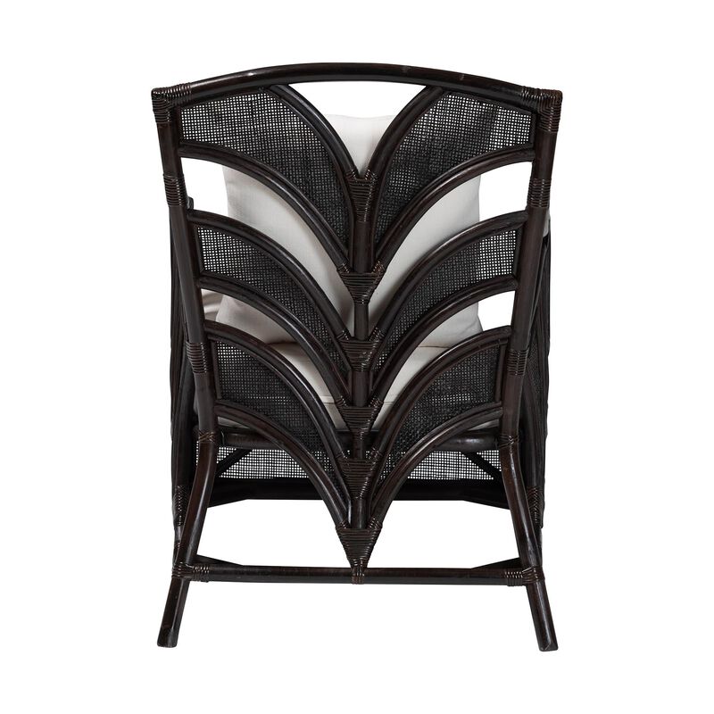 bali & pari Paden Natural Rattan Armchair - Handwoven Wicker Accent Chair with Banana Leaf Frame for Living Room or Sun Room image number 3