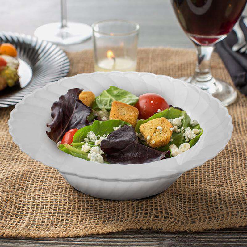 5 oz. White Flair Plastic Dessert Bowls (180 Bowls) image number 8