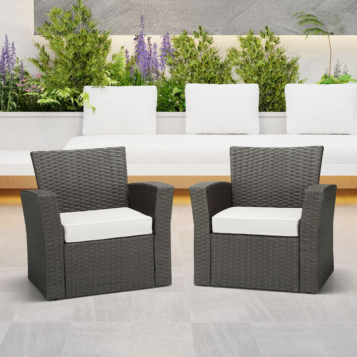 WestinTrends Outdoor Patio Furniture Seat Chair Square Cushions Set of 2, 20" x 19"
