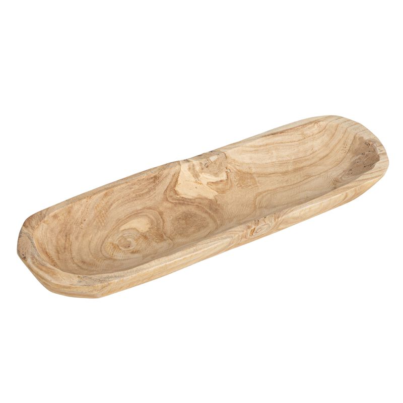Paulownia Wood Oval Bowl image number 0