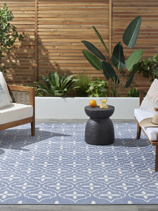 Nourison Essentials NRE04 Blue/Ivory 8' x 10' Rug